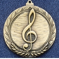 1.5" Stock Cast Medallion (Music Clef Note)